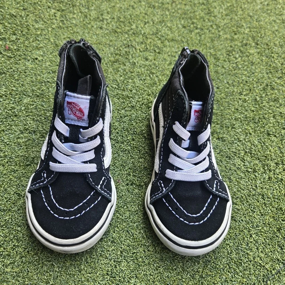 Vans shoes toddler Size 6 Black High Top Zip